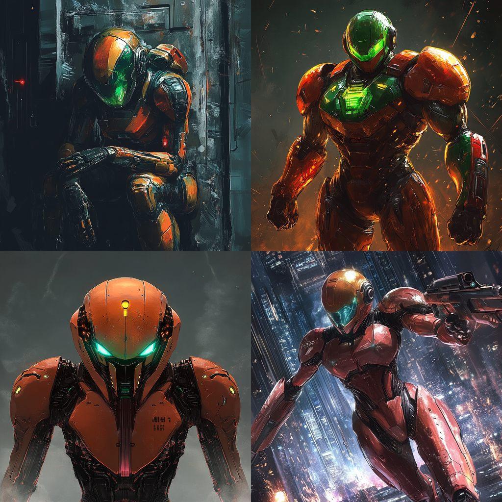 Metroid style, Midjourney V6.1, render 1 of 4