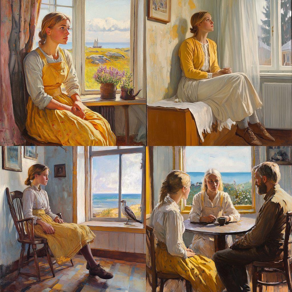 Michael Ancher style, Midjourney V6.1, render 1 of 4