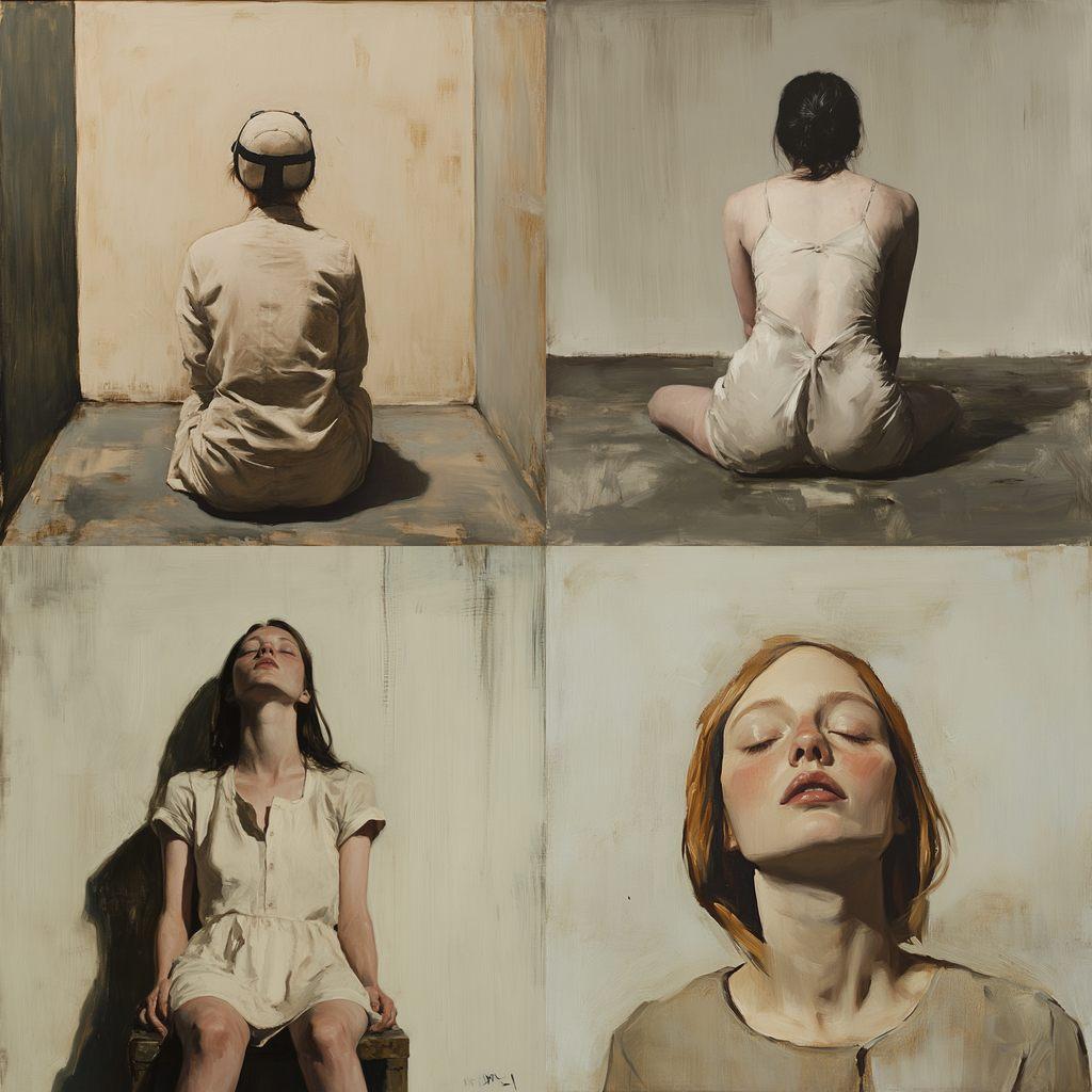 Michael Borremans style, Midjourney V6.1, render 1 of 4