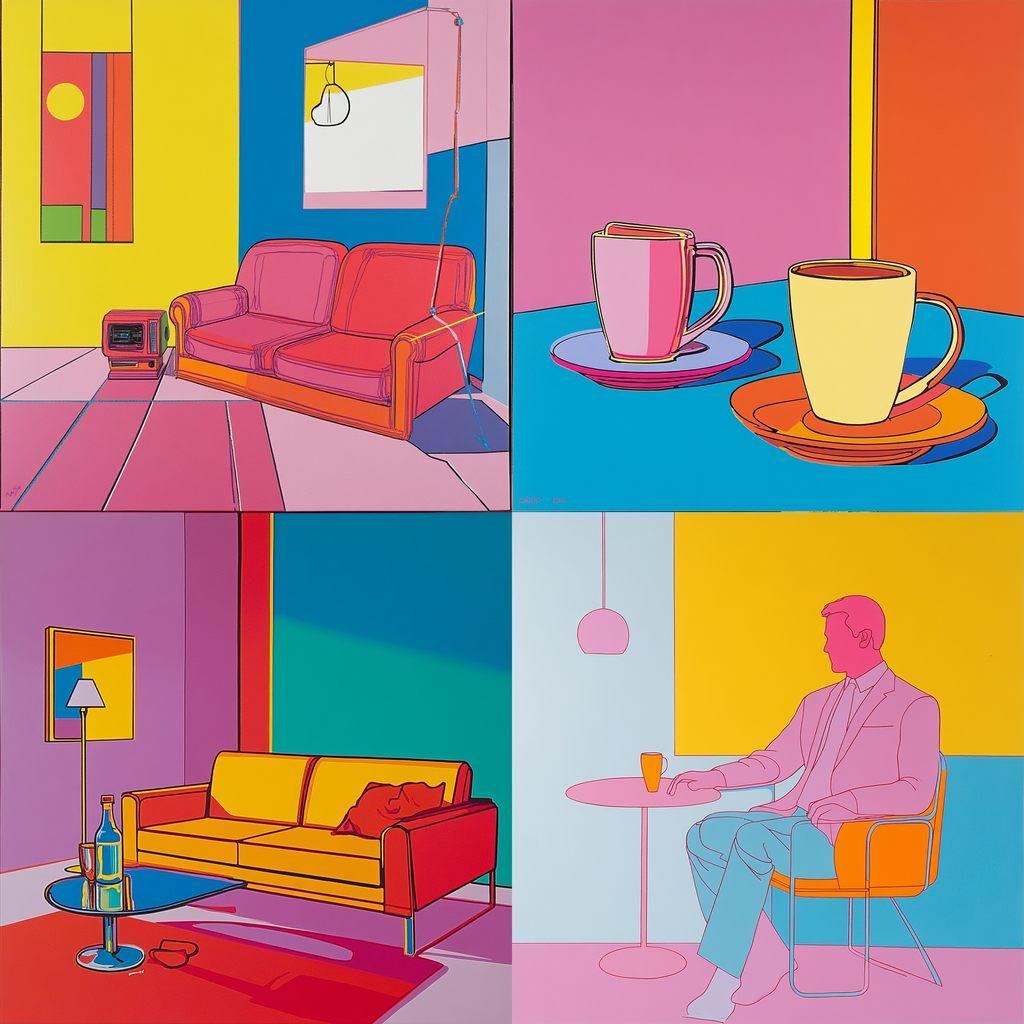 Michael Craig-Martin style, Midjourney V6.1, render 1 of 4