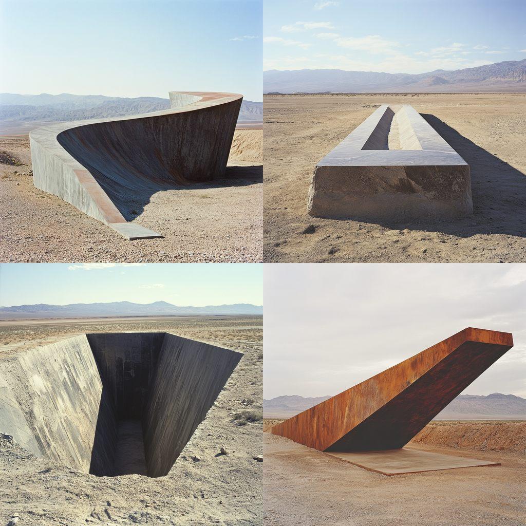 Michael Heizer style, Midjourney V6.1, render 1 of 4