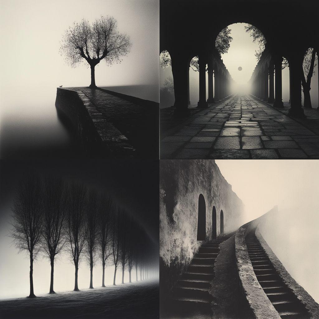 Michael Kenna style, Midjourney V6.1, render 1 of 4
