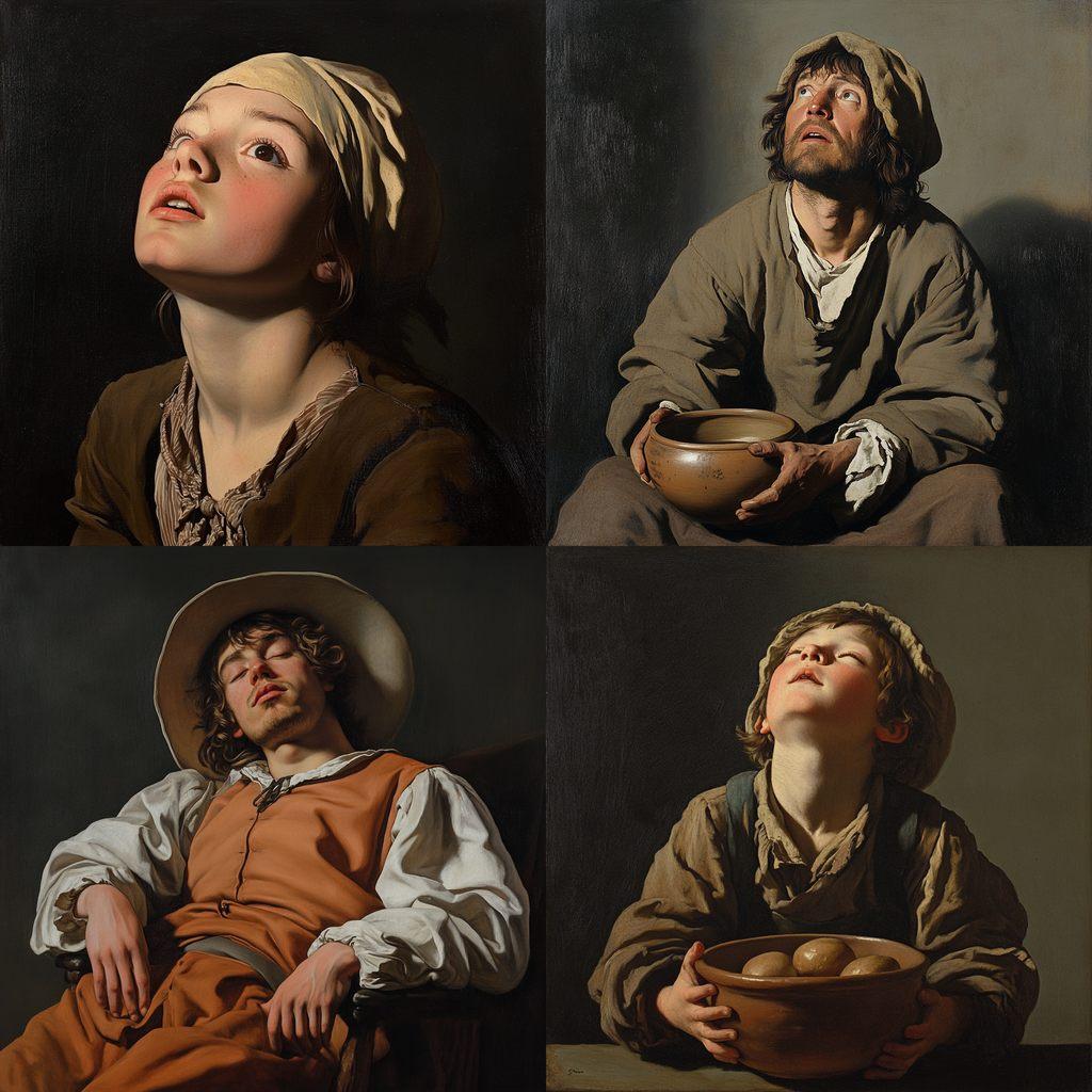 Michael Sweerts style, Midjourney V6.1, render 1 of 4