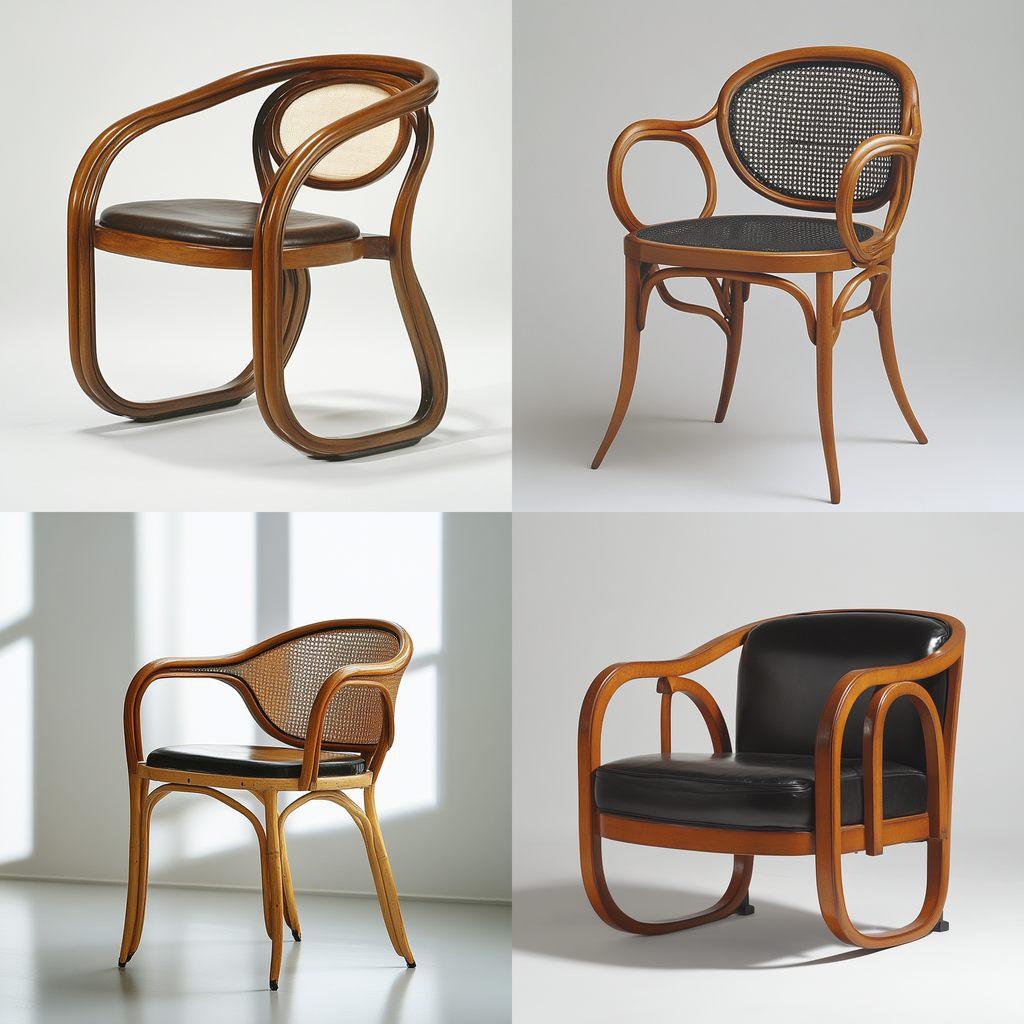 Michael Thonet style, Midjourney V6.1, render 1 of 4