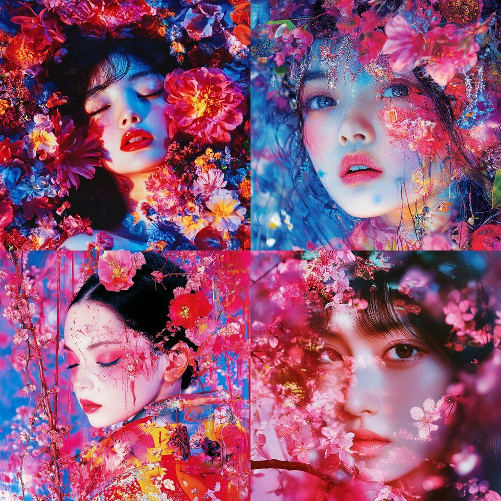 Mika Ninagawa style, Midjourney V6.1, render 1 of 4
