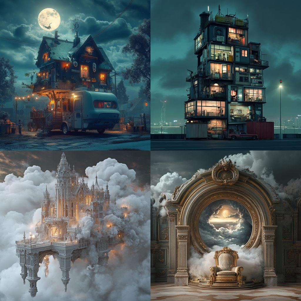 Mike Campau style, Midjourney V6.1, render 1 of 4