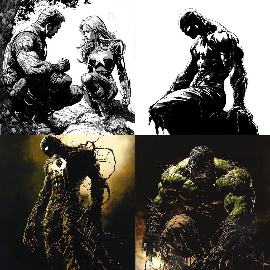 Mike Deodato style, Midjourney V6.1, render 1 of 4