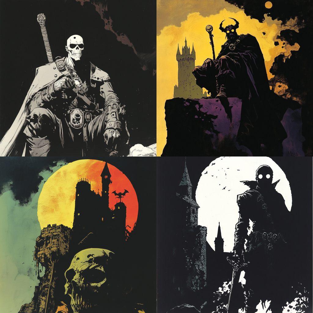 Mike Mignola style, Midjourney V6.1, render 1 of 4