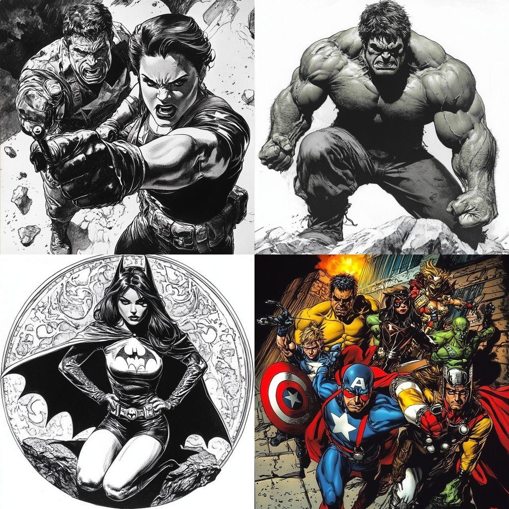 Mike Zeck style, Midjourney V6.1, render 1 of 4