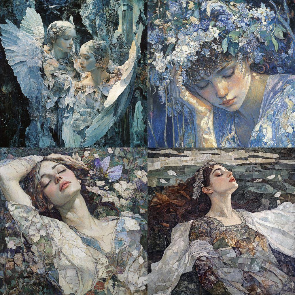 Mikhail Vrubel style, Midjourney V6.1, render 1 of 4