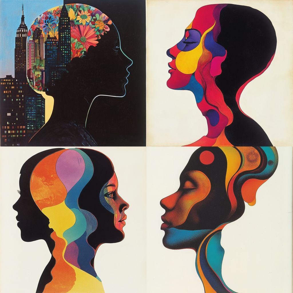 Milton Glaser style, Midjourney V6.1, render 1 of 4