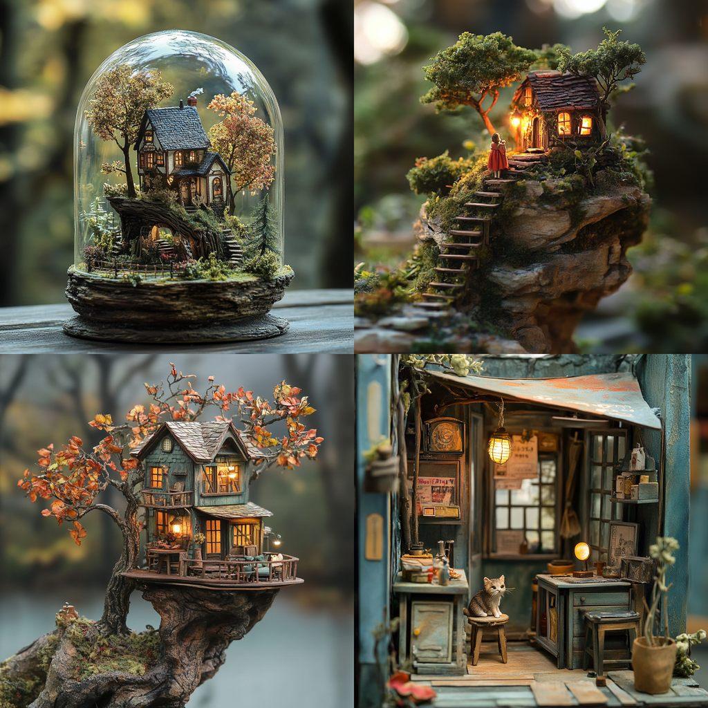 Miniature scale style, Midjourney V6.1, render 1 of 4