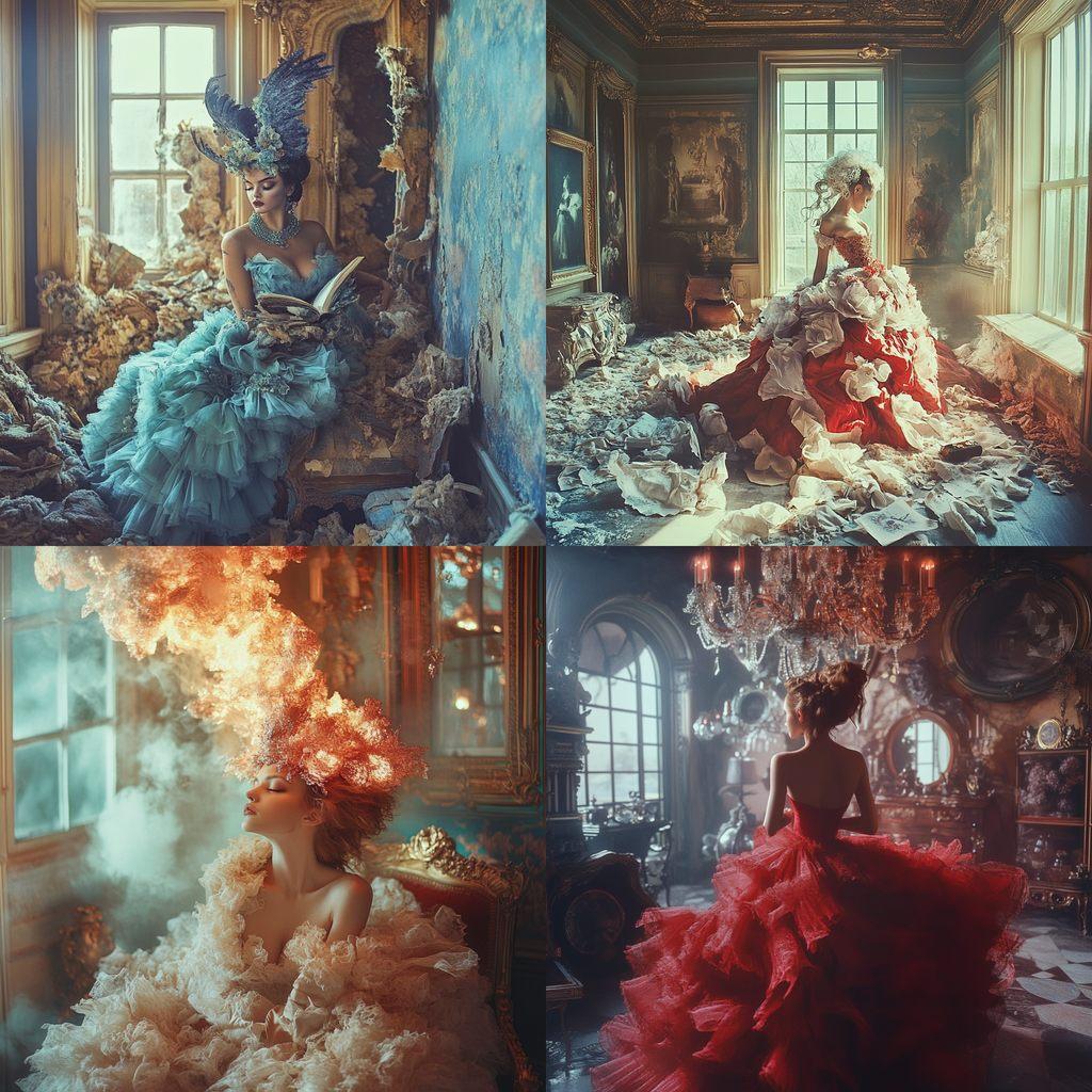 Miss Aniela style, Midjourney V6.1, render 1 of 4