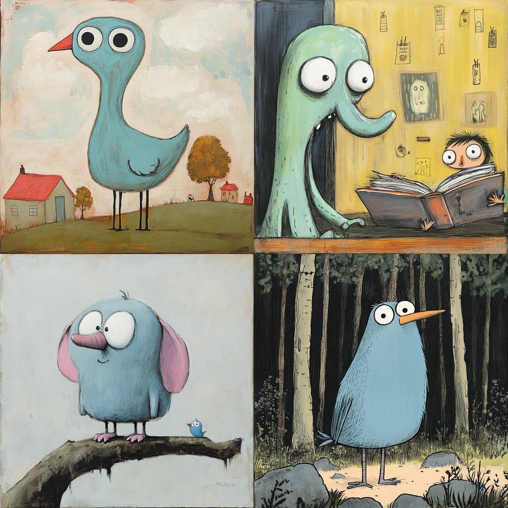 Mo Willems style, Midjourney V6.1, render 1 of 4