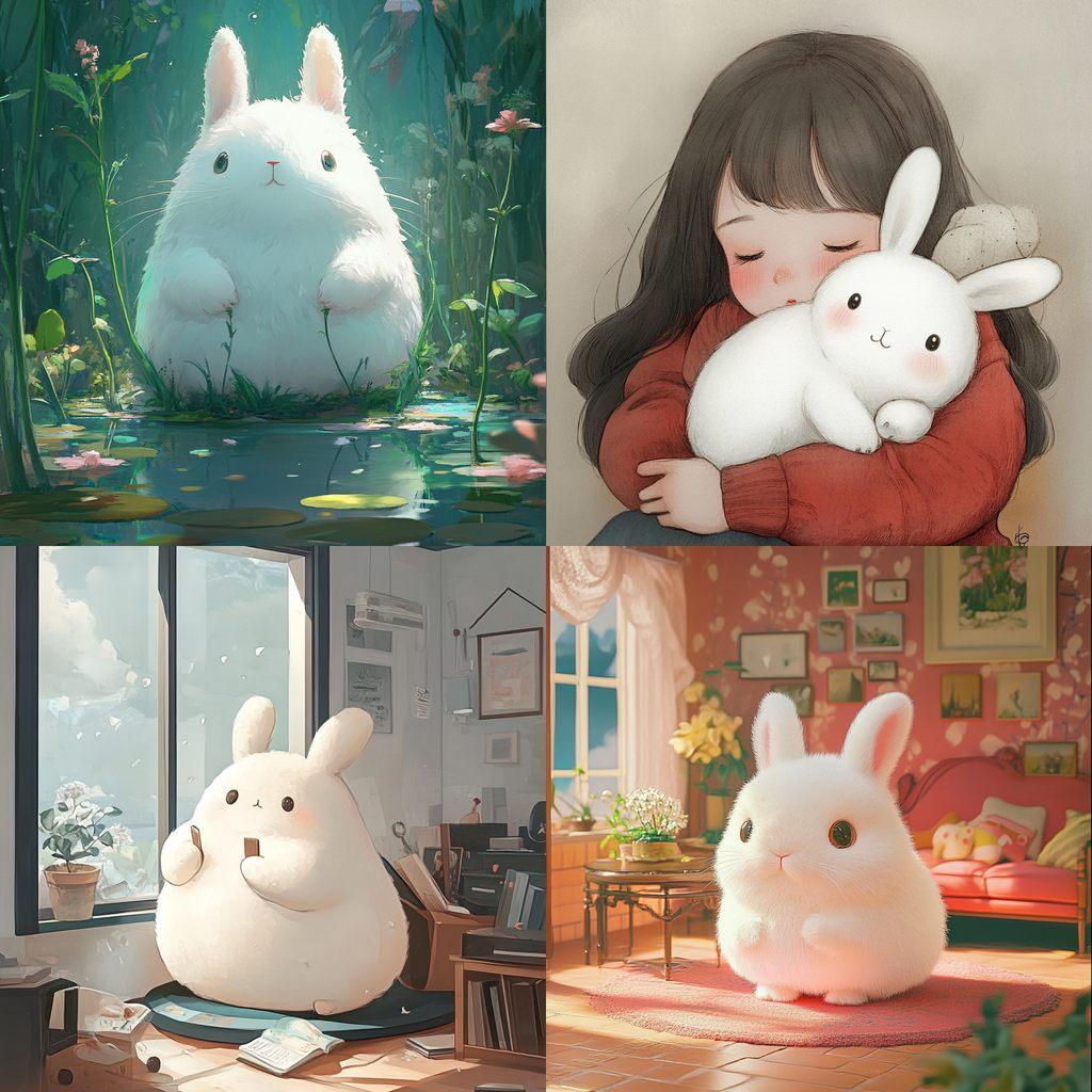 Molang style, Midjourney V6.1, render 1 of 4
