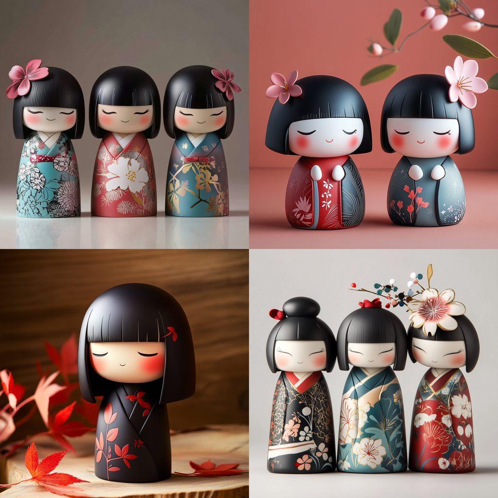 Momiji Message Dolls style, Midjourney V6.1, render 1 of 4