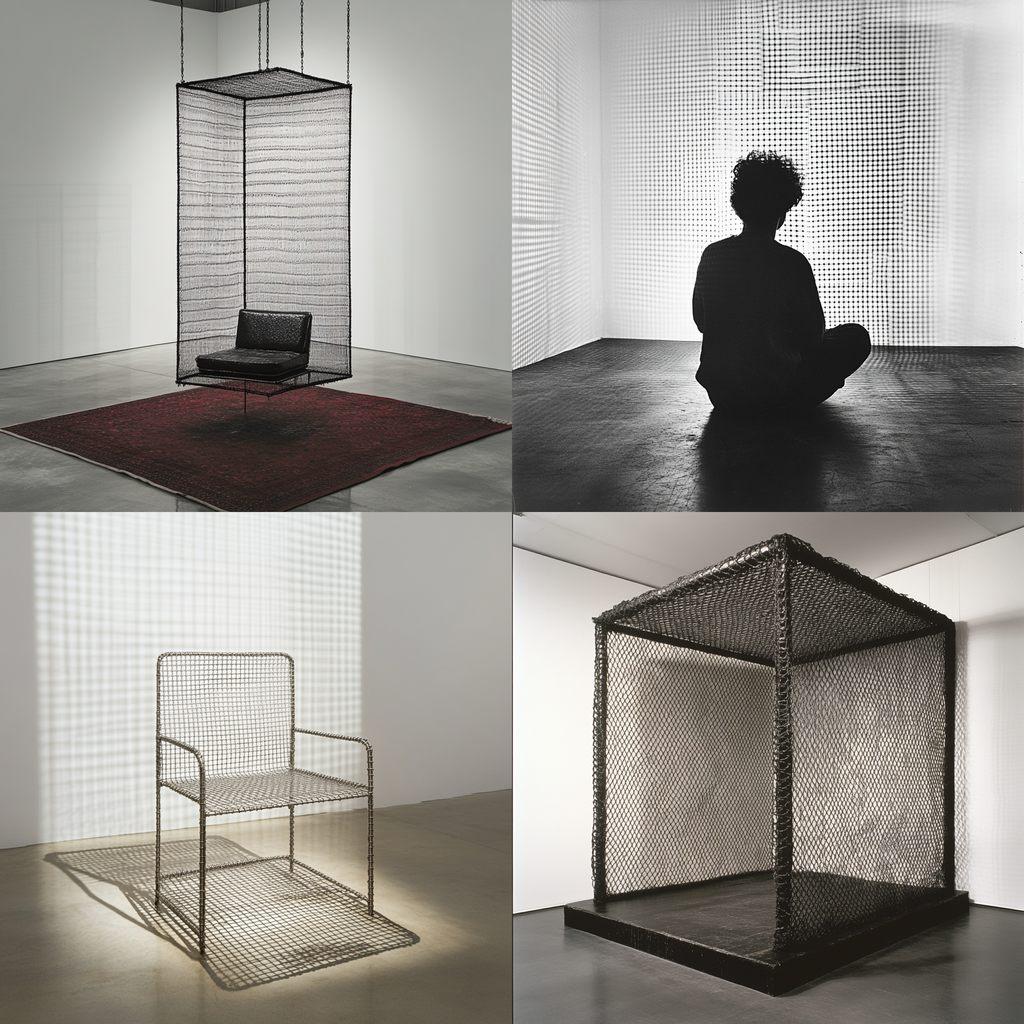 Mona Hatoum style, Midjourney V6.1, render 1 of 4