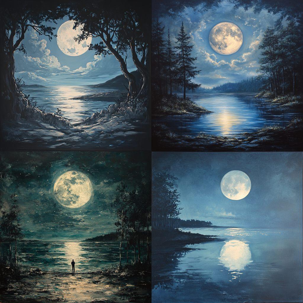 Moonlit style, Midjourney V6.1, render 1 of 4