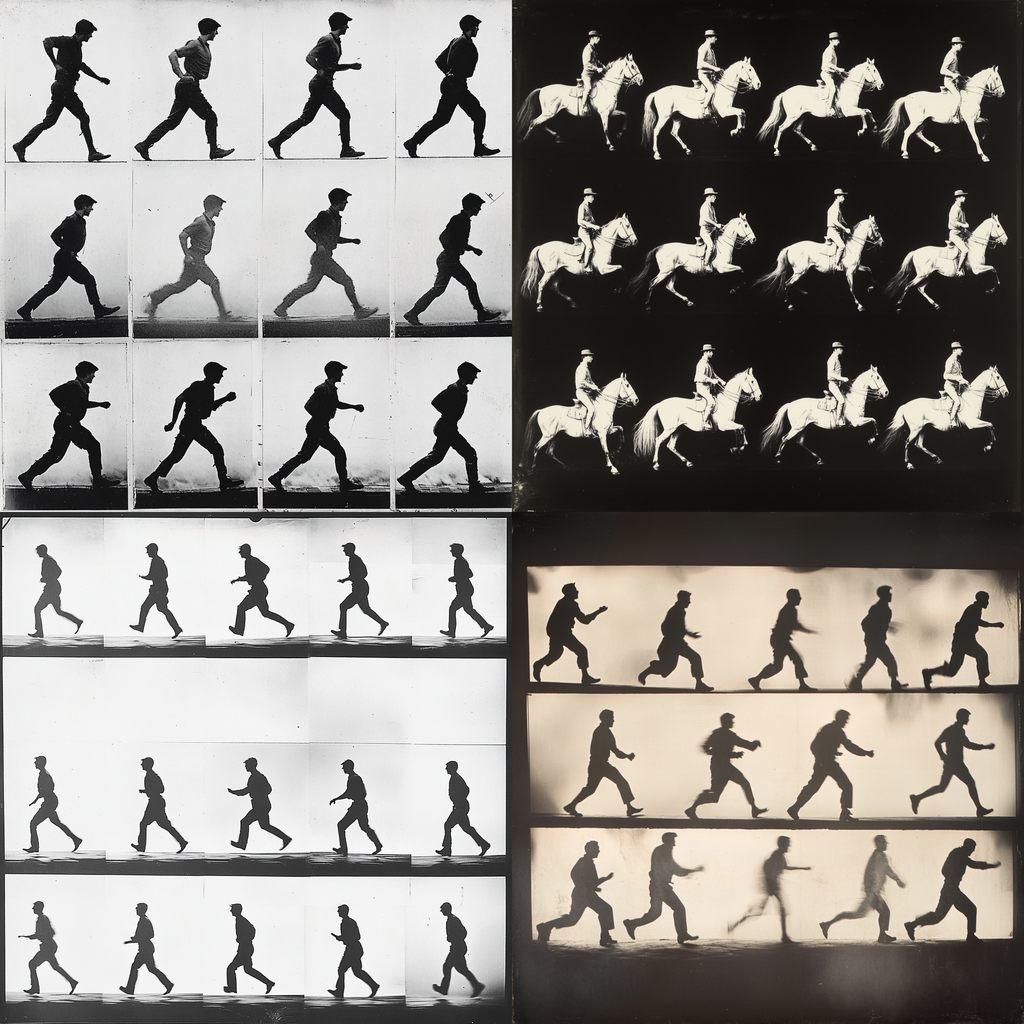 Muybridge sequence style, Midjourney V6.1, render 1 of 4