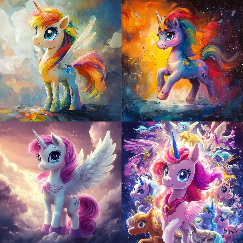 My Little Pony style, Midjourney V6.1, render 1 of 4