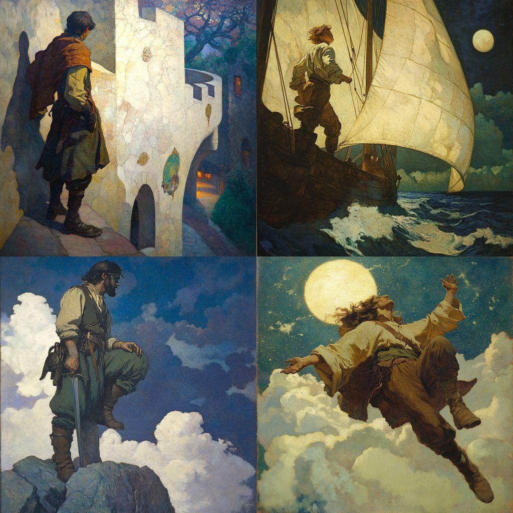 N. C. Wyeth style, Midjourney V6.1, render 1 of 4