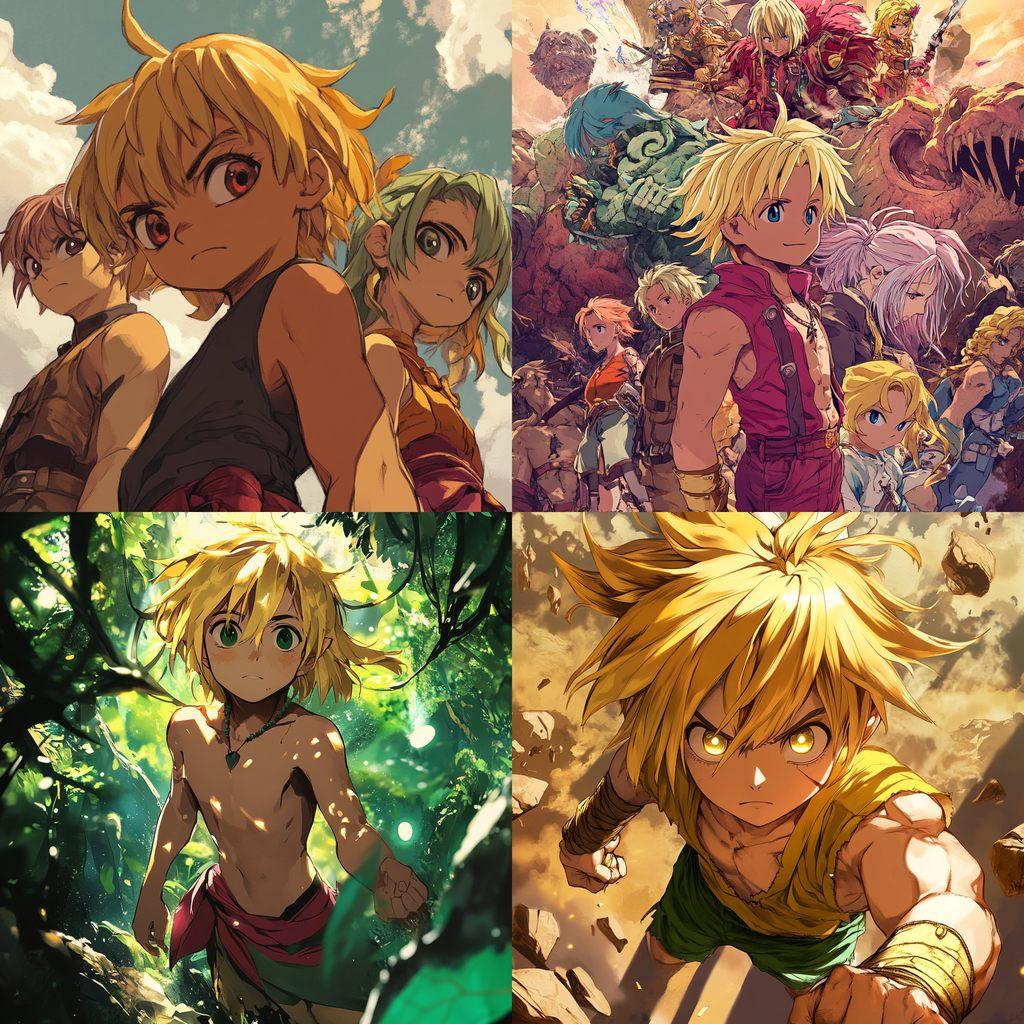 Nanatsu no Taizai style, Midjourney V6.1, render 1 of 4