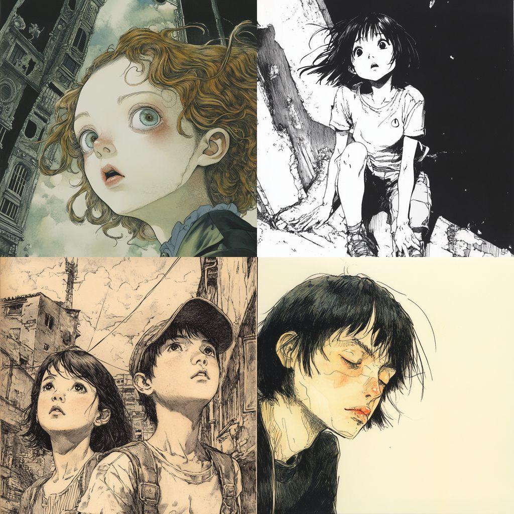 Naoki Urasawa style, Midjourney V6.1, render 1 of 4