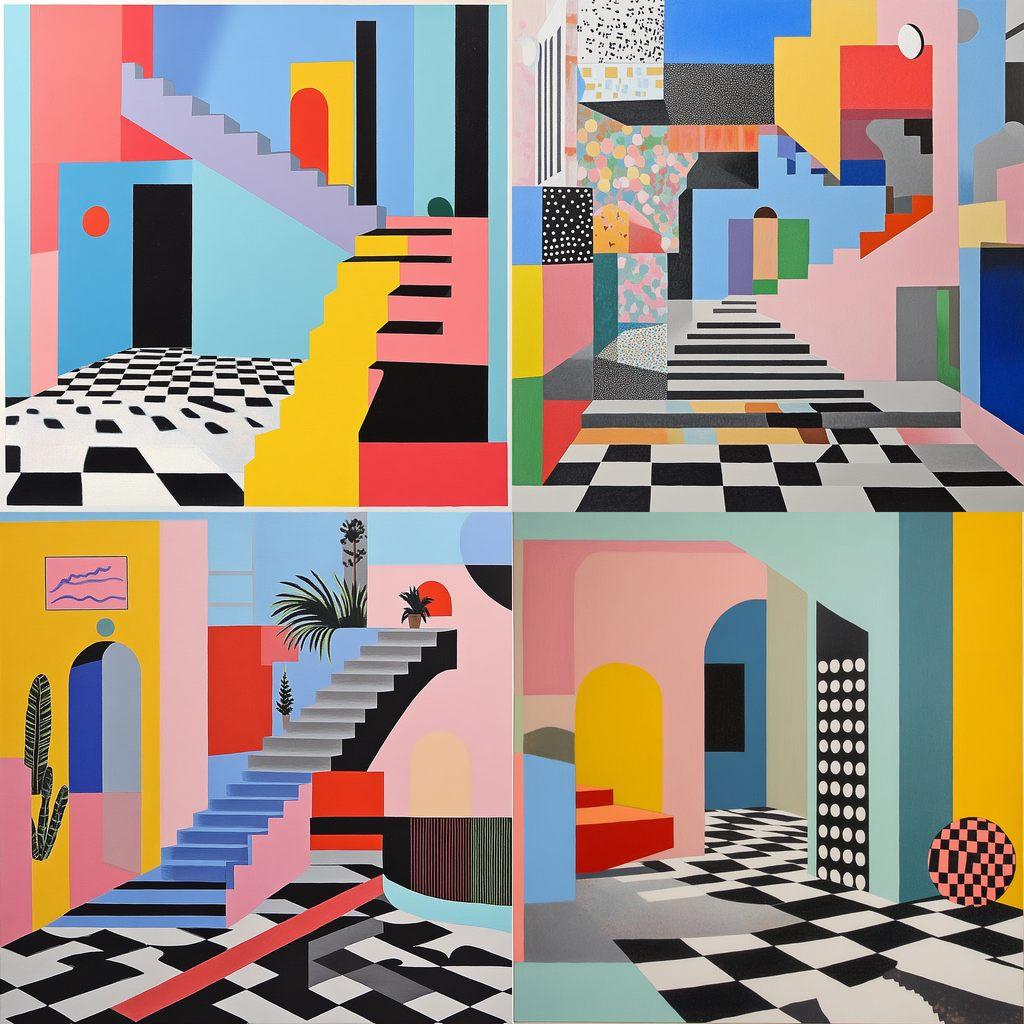 Nathalie Du Pasquier style, Midjourney V6.1, render 1 of 4