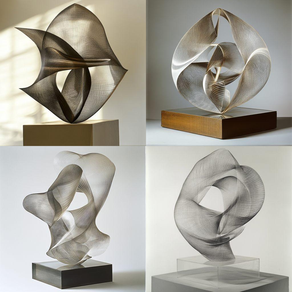 Naum Gabo style, Midjourney V6.1, render 1 of 4