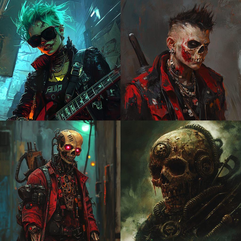 Necropunk style, Midjourney V6.1, render 1 of 4