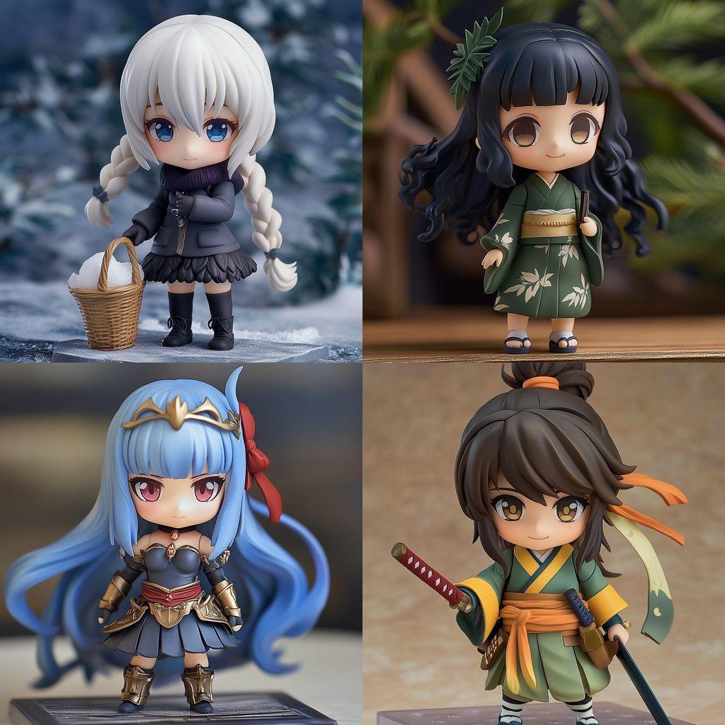 Nendoroid style, Midjourney V6.1, render 1 of 4
