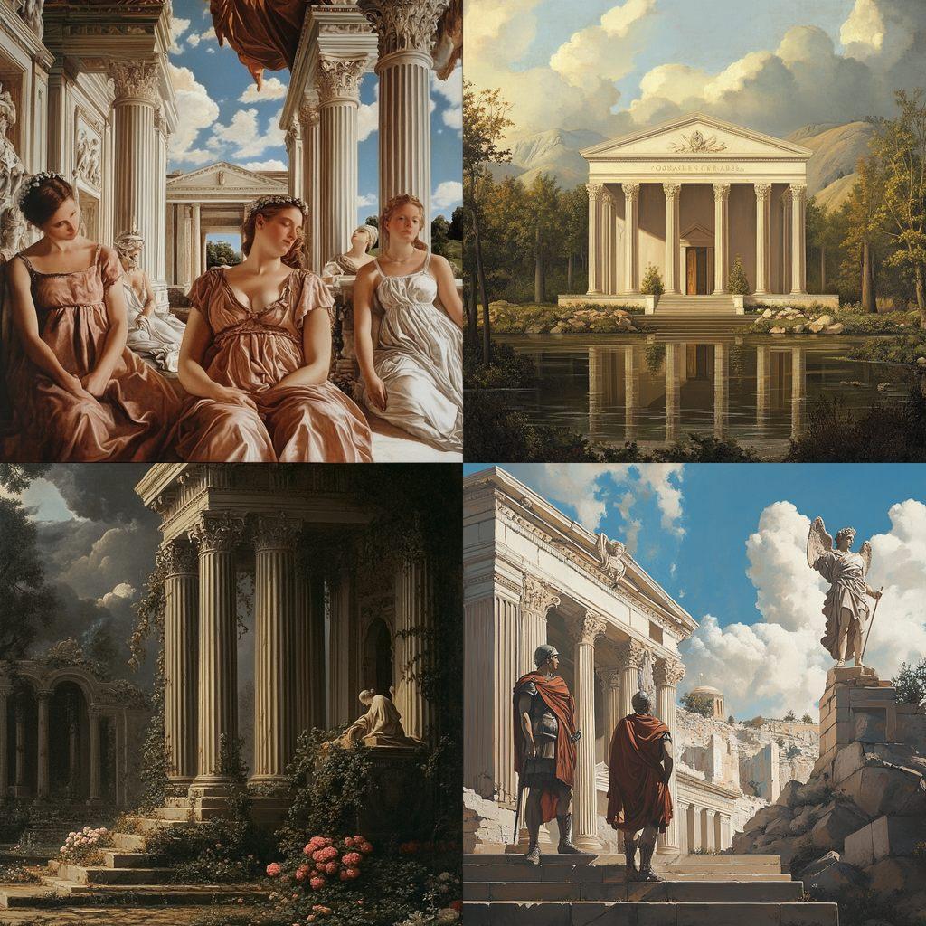 Neoclassicism style, Midjourney V6.1, render 1 of 4
