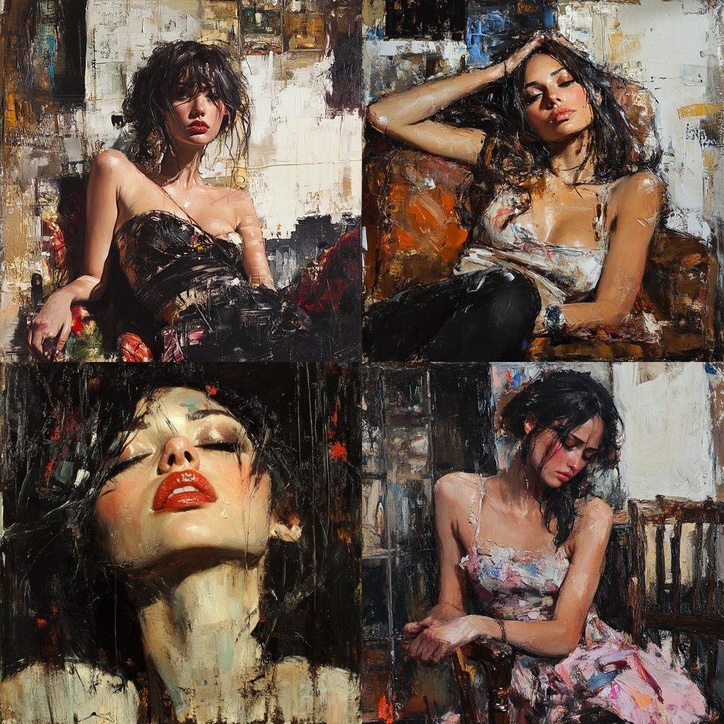Nicolai Fechin style, Midjourney V6.1, render 1 of 4