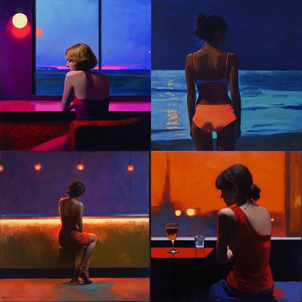 Nigel van Wieck style, Midjourney V6.1, render 1 of 4