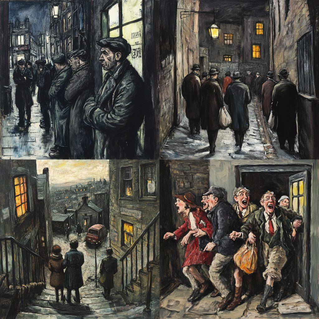 Norman Cornish style, Midjourney V6.1, render 1 of 4