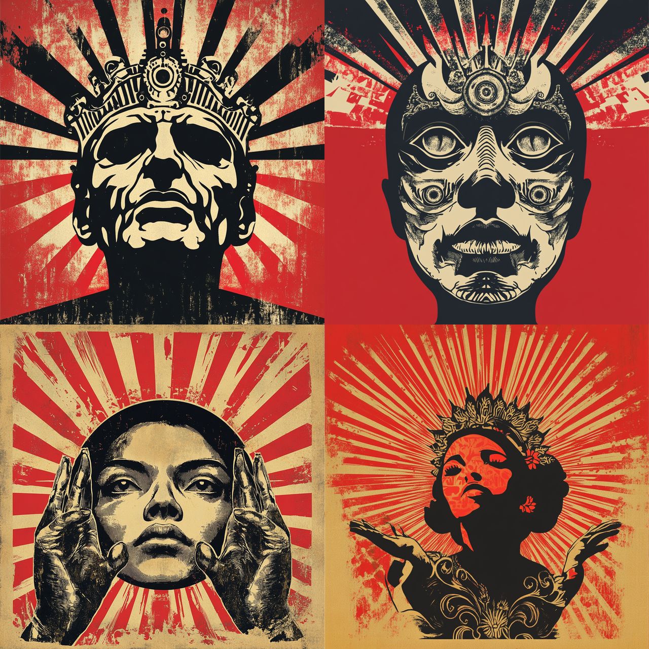 Obey Giant style, Midjourney V6.1, render 1 of 4