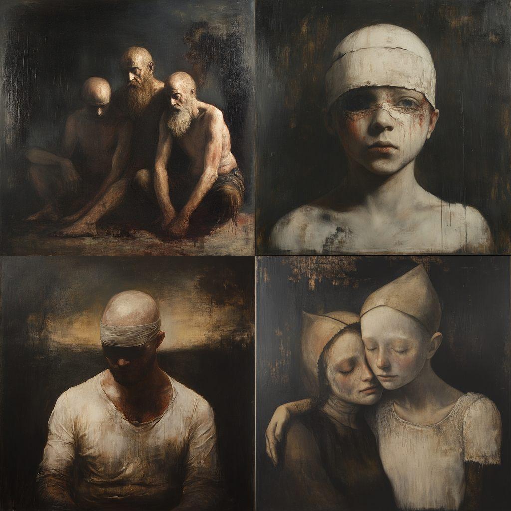 Odd Nerdrum style, Midjourney V6.1, render 1 of 4
