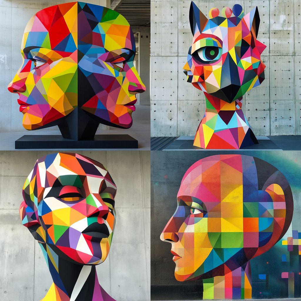 Okuda San Miguel style, Midjourney V6.1, render 1 of 4