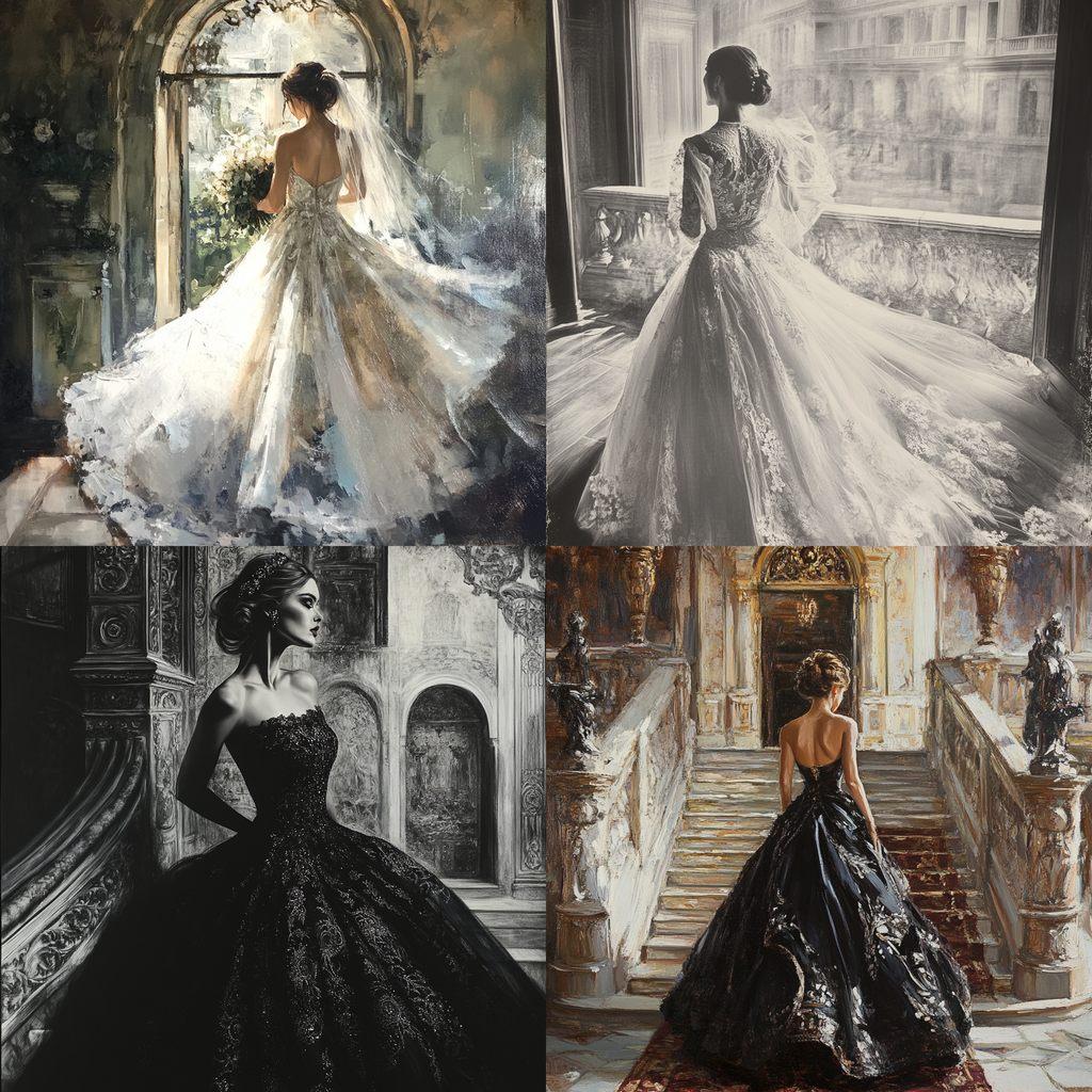 Oleg Cassini style, Midjourney V6.1, render 1 of 4