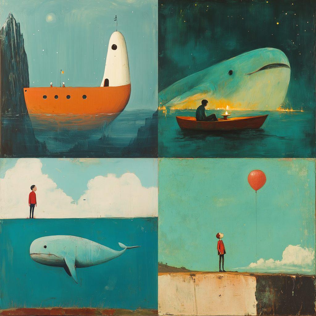 Oliver Jeffers style, Midjourney V6.1, render 1 of 4