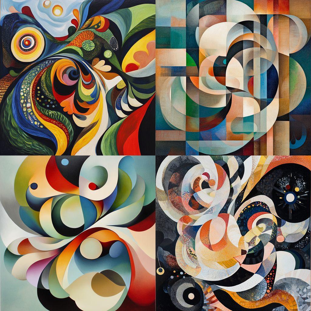 Orphism style, Midjourney V6.1, render 1 of 4