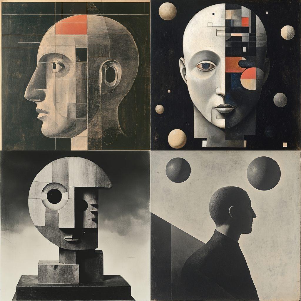 Oskar Schlemmer style, Midjourney V6.1, render 1 of 4
