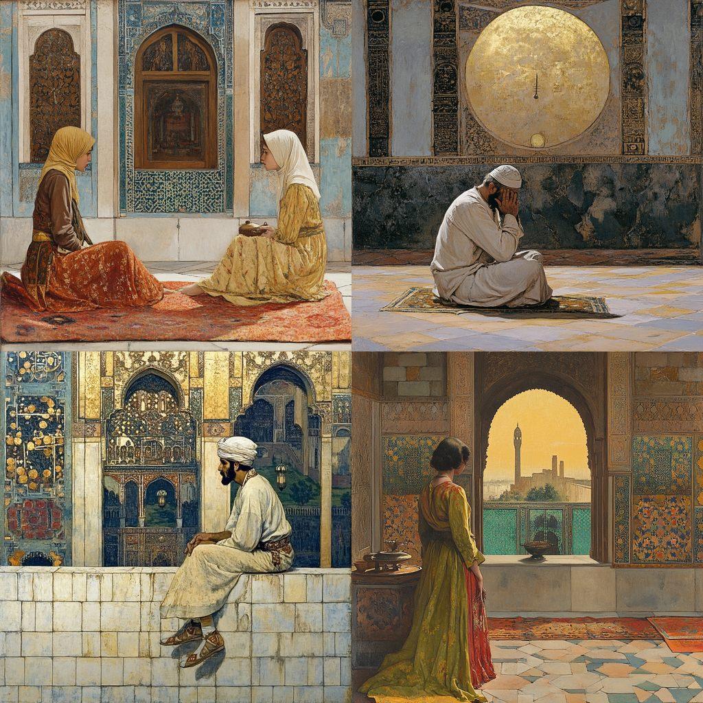Osman Hamdi Bey style, Midjourney V6.1, render 1 of 4