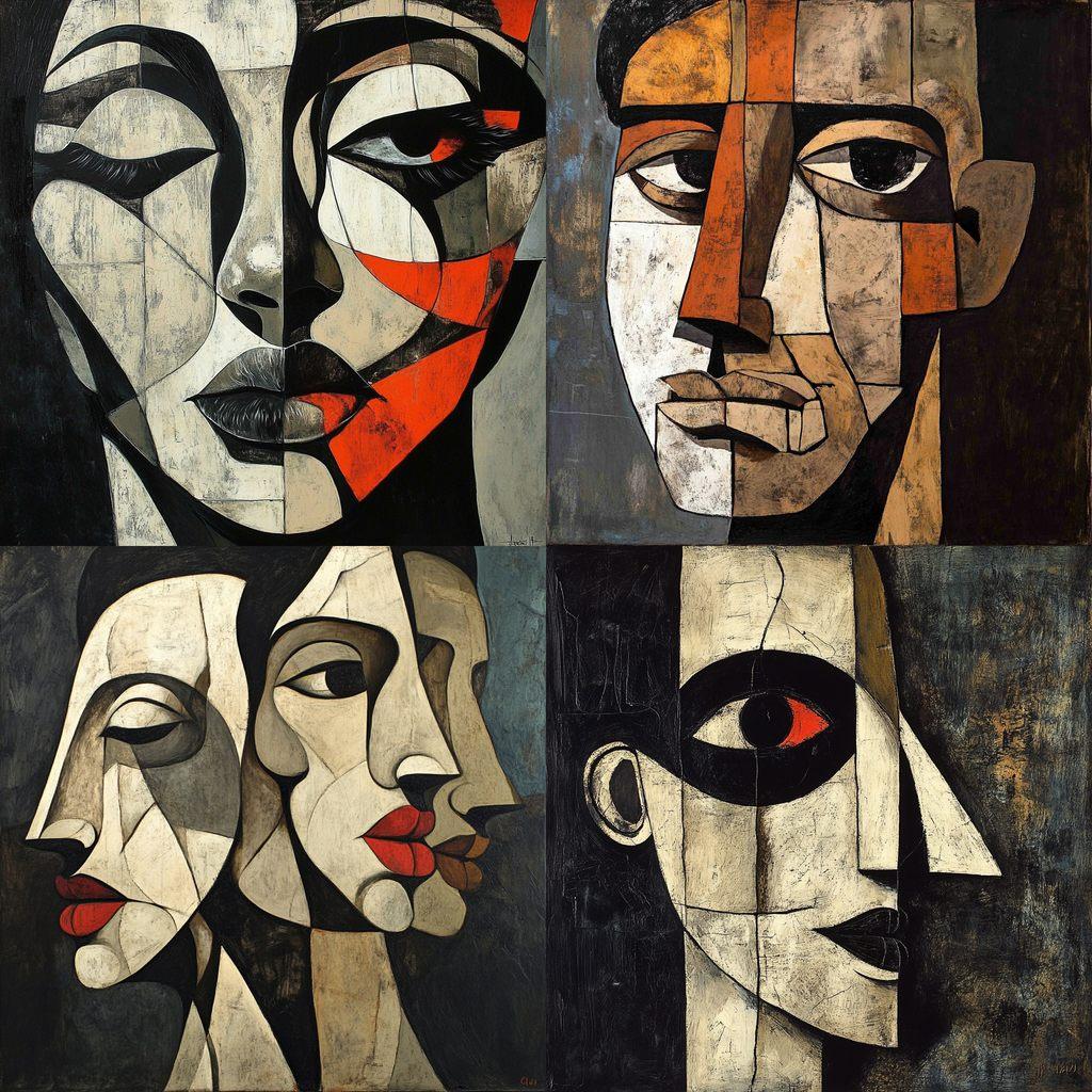 Oswaldo Guayasamin style, Midjourney V6.1, render 1 of 4