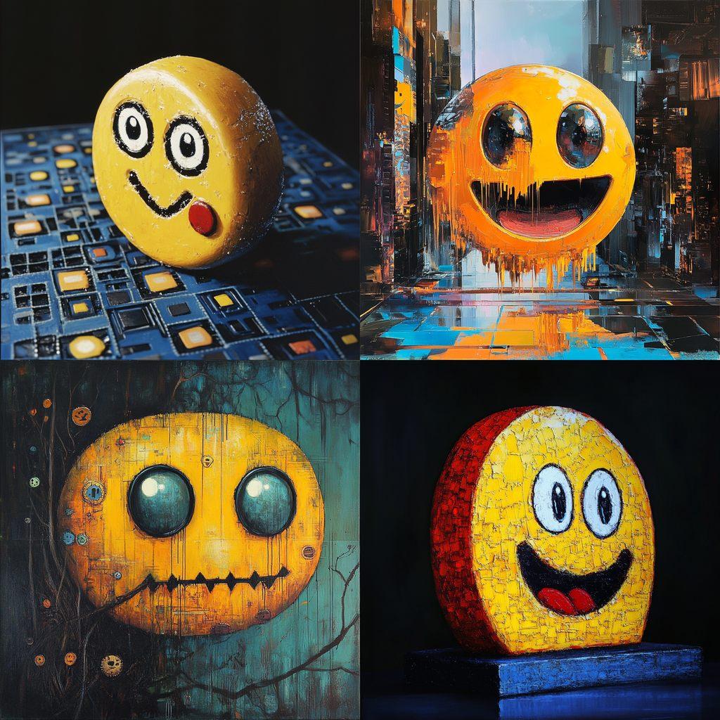 Pac-Man style, Midjourney V6.1, render 1 of 4