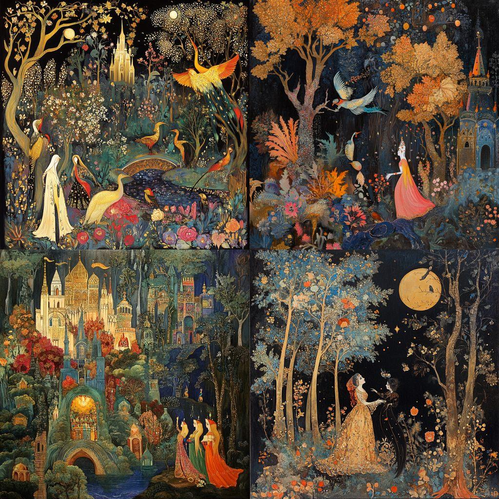 Palekh style, Midjourney V6.1, render 1 of 4