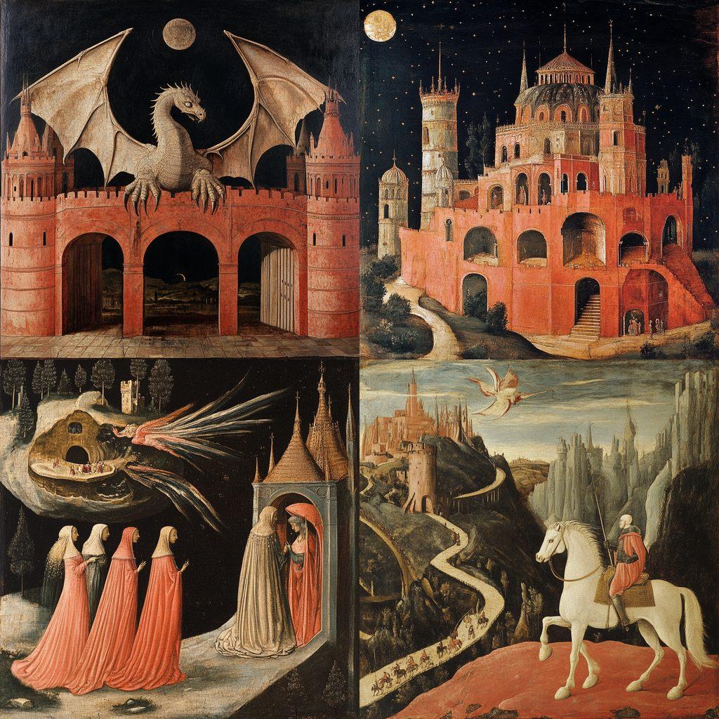 Paolo Uccello style, Midjourney V6.1, render 1 of 4