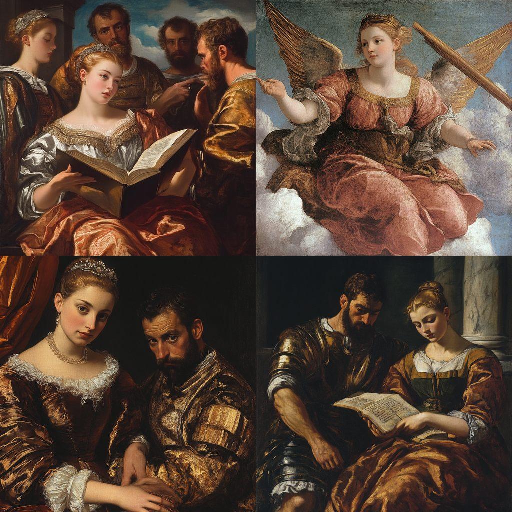 Paolo Veronese style, Midjourney V6.1, render 1 of 4