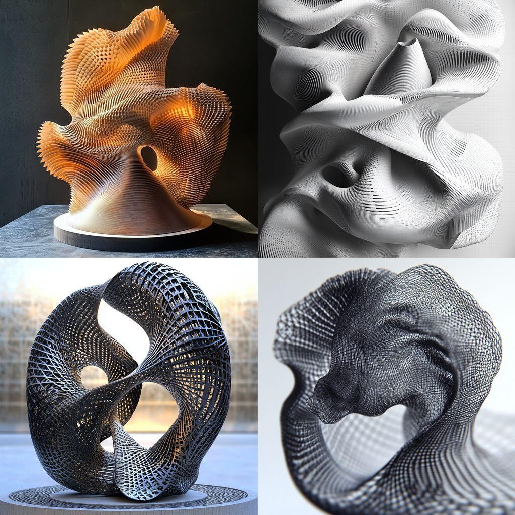 Parametric art style, Midjourney V6.1, render 1 of 4