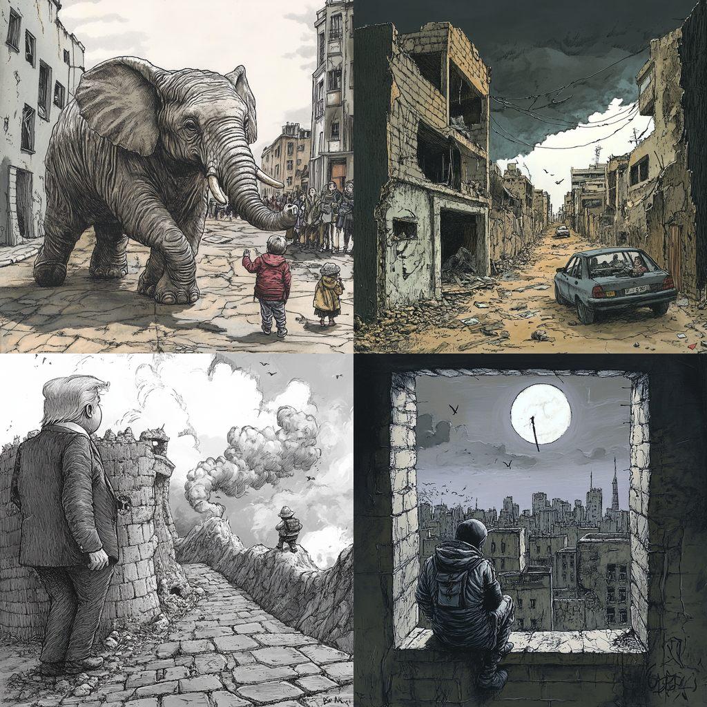 Patrick Chappatte style, Midjourney V6.1, render 1 of 4